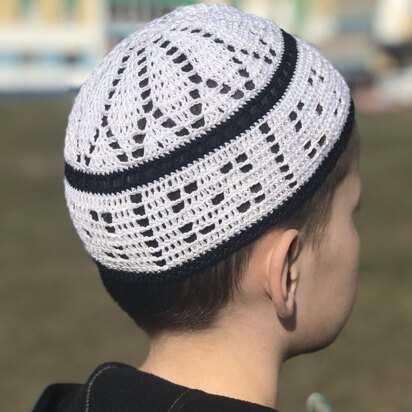 Short cotton skull cap kufi