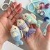 Crochet fish pattern keyring Amigurumi bag charm keychain Car mirror hanging decor