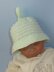 Baby Big Brim Stripey Topknot Beanie Hat