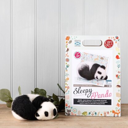 The Crafty Kit Company Sleepy Panda Needle Felting Kit - 190 x 290 x 94mm