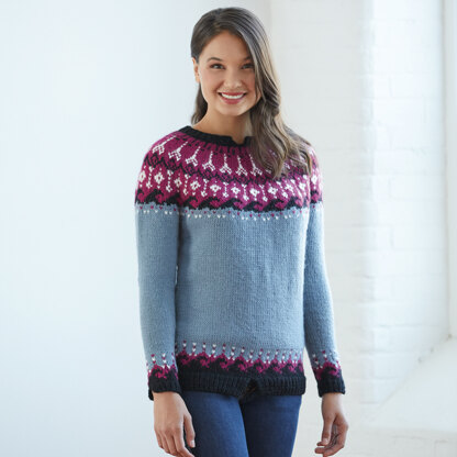 854 Glymur - Sweater Knitting Pattern for Women in Valley Yarns Berkshire