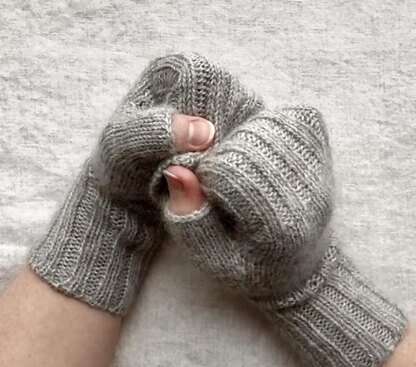 Warm and Fluffy Fingerless Mitts