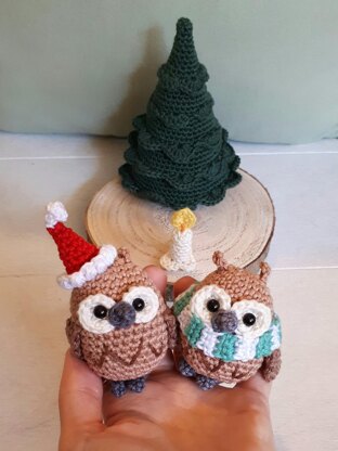 Christmas owls decoration