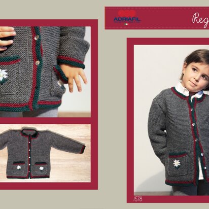 Baby Cardigan in Adriafil Regina - 1578 - Downloadable PDF