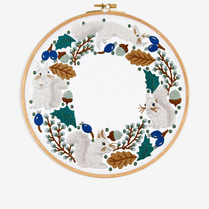 DMC Christmas Squirrels Embroidery Pattern - PAT1812 - Downloadable PDF