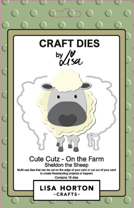 Lisa Horton Cute Cutz - On the Farm - Sheldon the Sheep Die Set