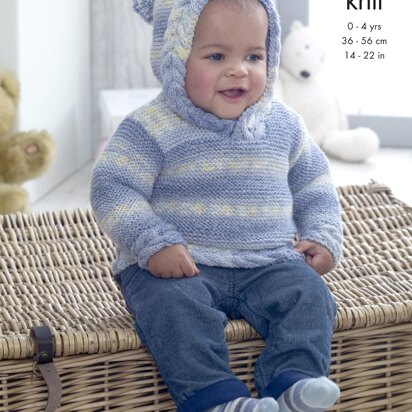 Sweaters & Jacket in King Cole Drifter For Baby - 5159 - Downloadable PDF