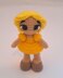 Yellow Rainbow Crochet Doll 3 Levels in 1