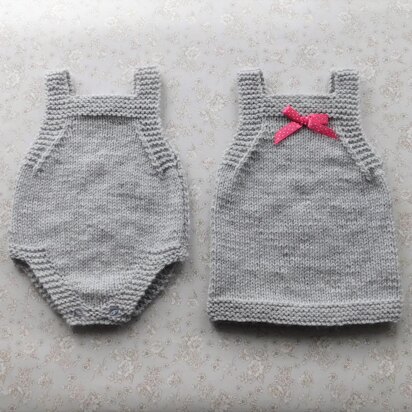 Lazy Days Romper and Pinafore Dress - knitting pattern