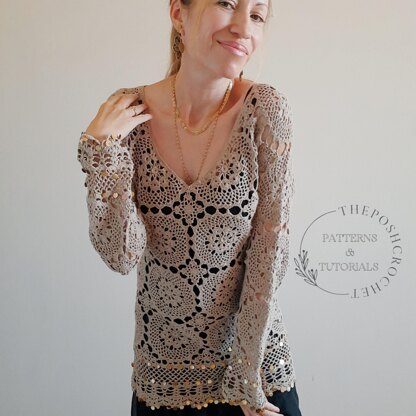 Crochet medallion gorgeous tunic
