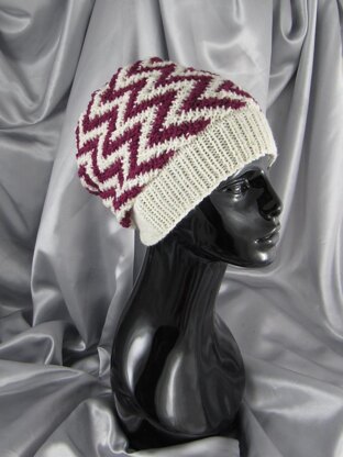 Zig Zag Stripe Slouch Hat