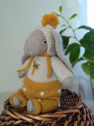 Bunny toy knitting pattern