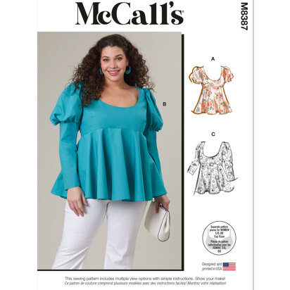 McCall's Women's Tops M8387 - Sewing Pattern