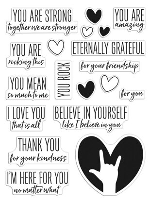 Hero Arts + Honey Bee 6"X8" Stamp Set - You Are Amazing