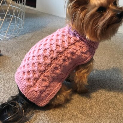 Hugs and Kisses Dog Sweater - knitting pattern