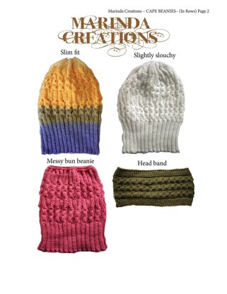 Cape Beanies In Rows