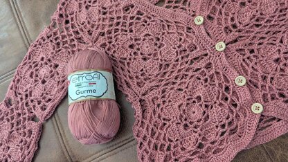 Rosewood Petals Crochet Blouse