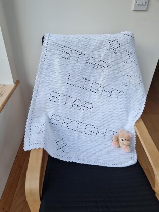 Star Light Star Bright Filet Blanket