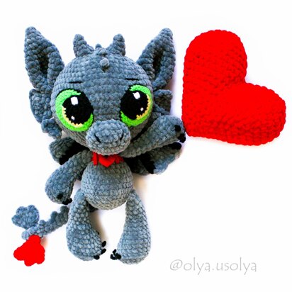 The kindest Dragon + Heart pattern (PDF + 11 videos)