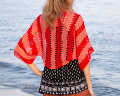 Knitting Pattern Bright Boho Summer Shrug