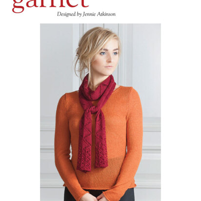 Garnet Lace Scarf in Rooster Delightful Lace