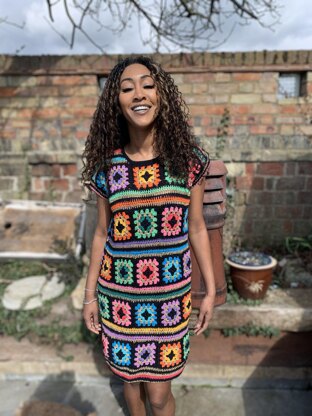 Granny square dress best sale