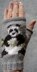 Panda fingerless gloves/fingerless mitts