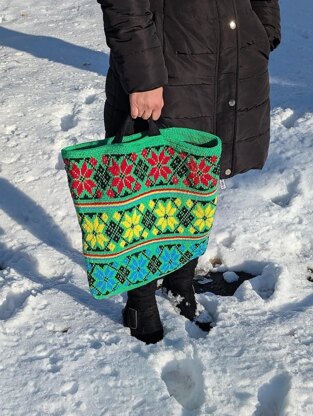 Traditional Flower Pattern Bag