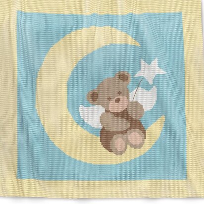 CROCHET Angel Bear Baby Blanket / Afghan