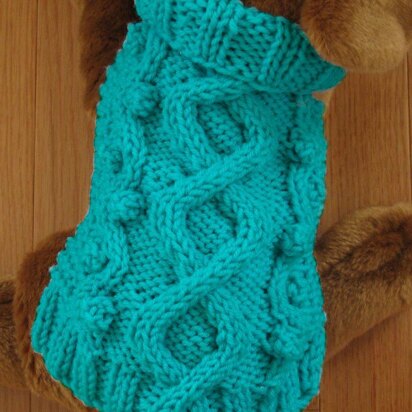 Celtic Doggie Wandering Path Aran Sweater