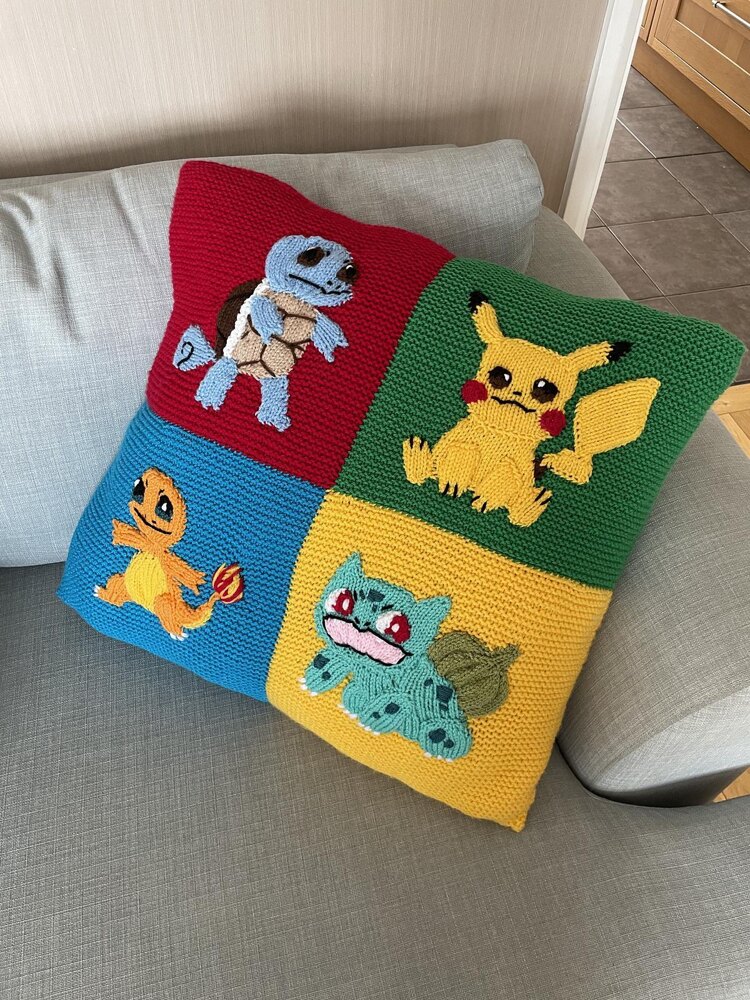 Pokemon Cushion Knitting pattern by Emma Whittle LoveCrafts