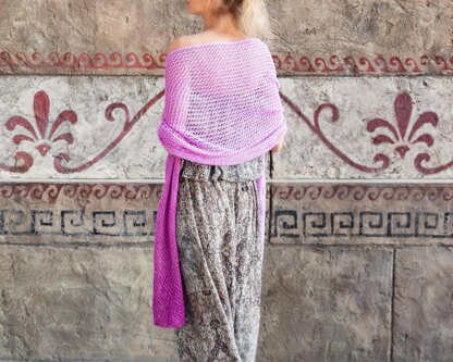 Knitting Pattern Summer Cotton Mesh Shawl