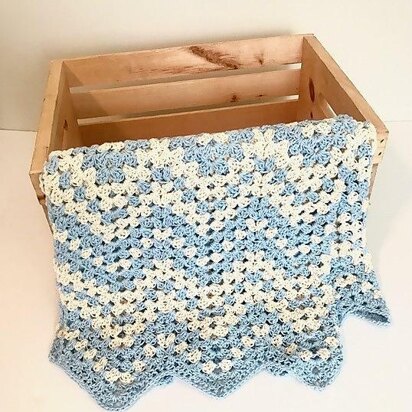 Dreamy Waves Chevron Baby Blanket