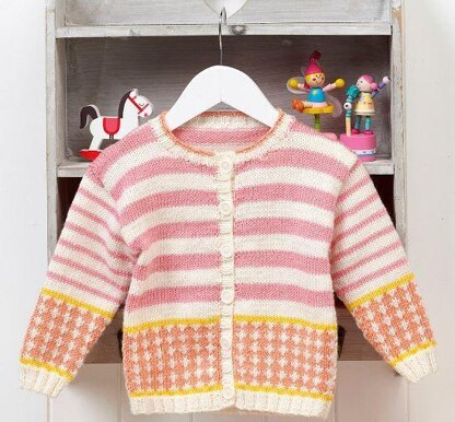 Child s Stripe and Fair Isle Cardigan