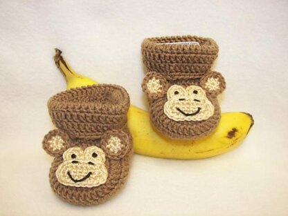 Monkey Baby Booties