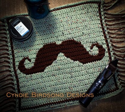 Father's Day Mosaic Square - Manly Mustache