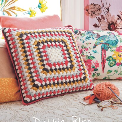 "Simple Square Cover" - Cushion Crochet Pattern For Home in Debbie Bliss Rialto DK - DBS064