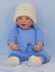 Baby Garter Stitch Beanie Hat and Booties Set