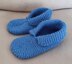 Starling - 12ply garter stitch slippers with cuff