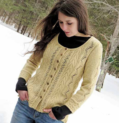 Vines and Arrows Cardi in Knit One Crochet Too Sebago - 2130 - Downloadable PDF