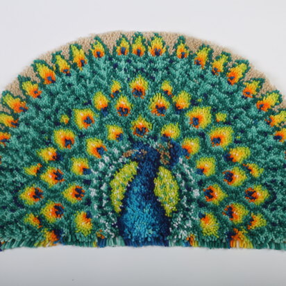 Craft Buddy Peakcock Rug Latch Hook Kit