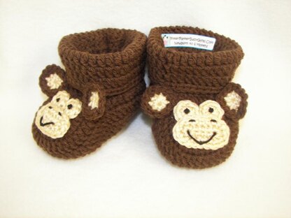 Monkey Baby Booties