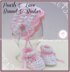 Pearls & Lace Bonnet & Booties PDF 14-137