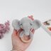 Elephant crochet pattern baby rattle Amigurumi baby teether toy