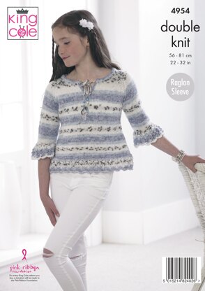 Top & Sweater in King Cole DK - 4954 - Downloadable PDF