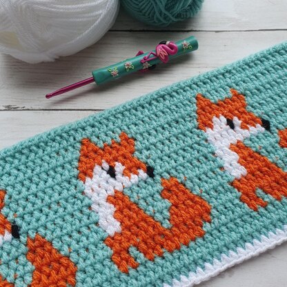 Tribal Fox Baby Blanket Crochet pattern by Crochet Hooks and Magic