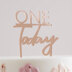 Ginger Ray Cake Topper - One Today - Rose Gold