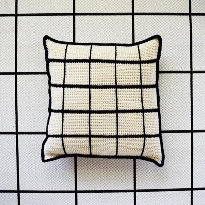 Checker It Out Crochet Pillow