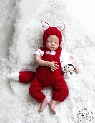 Fox baby romper and hat