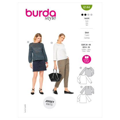 Burda Style Misses' Top B6144 - Paper Pattern, Size 8-18